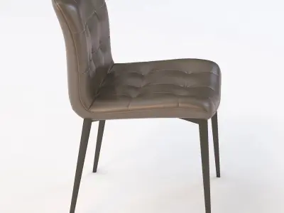 Design Depot Bontempi Casa Kuga Steel Leg Chair 3D model