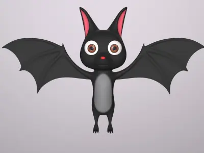 Bat Cartoon 3D model
