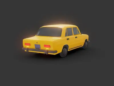 Lada 2101 Lowpoly Low-poly 3D model