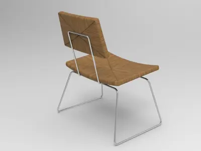 Yarn Chair Low-poly 3D model