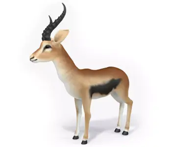 3D ANTELOPE Low-poly 3D model