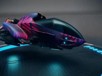 sci-fi Hoverbike 3D model