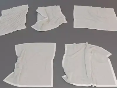 Towel Collection 1 set of paper 3D model