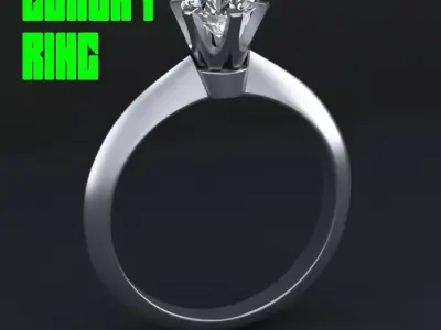 Diamond ring Free 3D print model