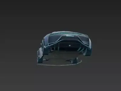 Aether-X- Hyper-Liner Futuristic Concept Car 3D Model 3D model