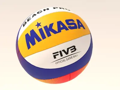 Mikasa bv550c beach volleyball ball  Low-poly 3D model