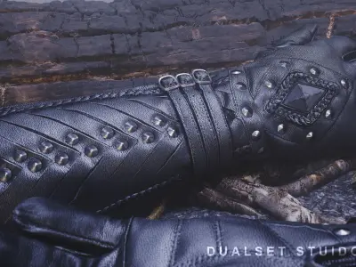 Medieval Gloves 001  Low-poly 3D model