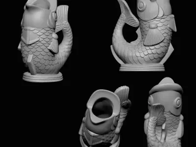 Fish bowl decor 3D print model