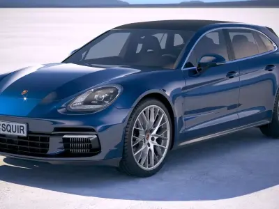 Porsche Panamera 4s Sport Turismo 2018 3D model