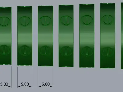 15 Sizes Brand Elegant Rings Jewelry Gold  3D print model