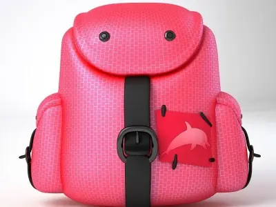 Back Pack RED 3D model