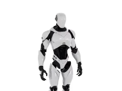 Humanoid Robot Game Ready PBR Unreal Engine and Unity Compatible Low-poly 3D model