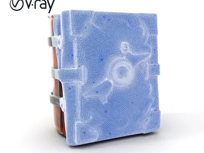 Medieval LeatherBound Book Model Pack Low-poly 3D model