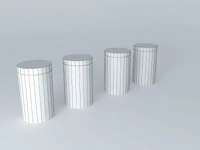 ornament decorative object cans Free 3D model