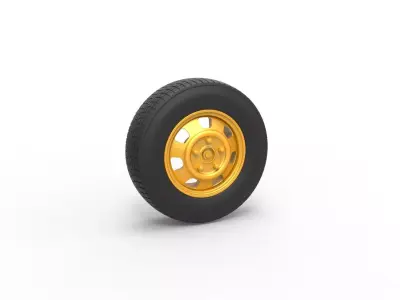 Car wheel 10 Scale 1 to 25 3D print model