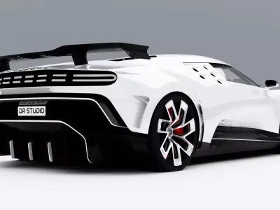 Bugatti Centodieci 2020 Low-poly 3D model purchase