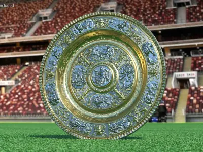 Wimbledon Cups Women 3D model