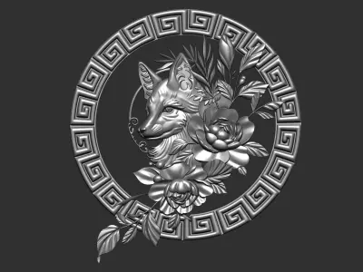 fox head 3D print model