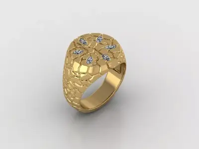 nugget ring 3D model