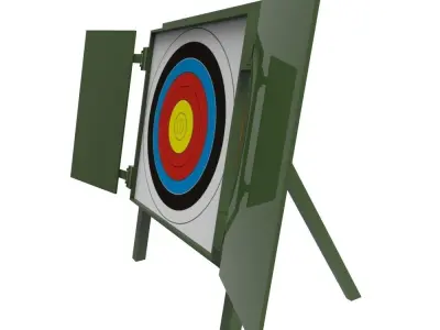 Archery Target Low-poly 3D model