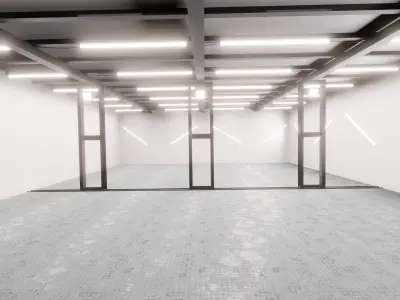 Car studio interior 3D model