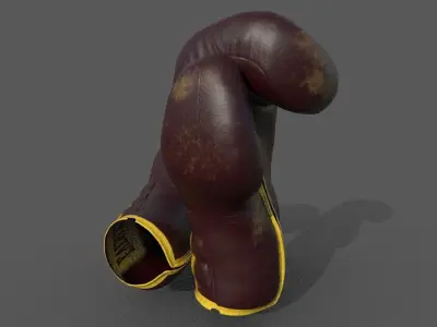 boxing gloves clasic  3D model