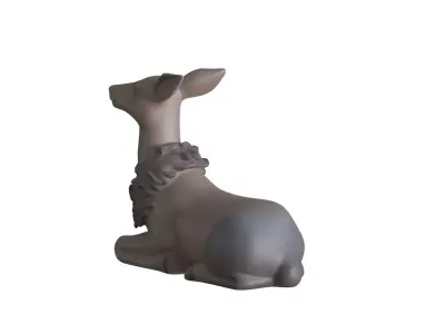 Mama Reindeer Sitting Figurine  3D print model