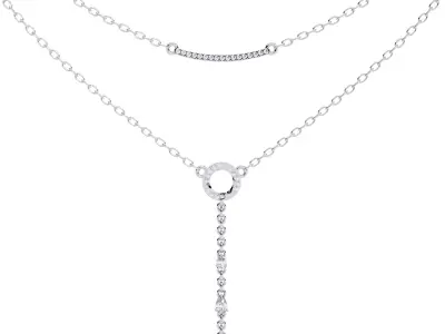 Diamond Necklace 360 animation renders 3dm stl details 3D print model