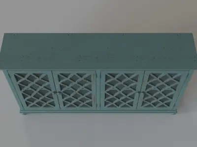 Mirimyn Accent Cabinet Teal Antique Teal 3D model