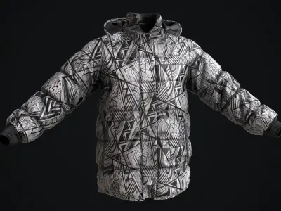 Snowboarding winter jackets 3D Model Pack