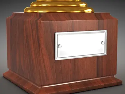 Gold Cup and Soccer Ball Low-poly 3D model