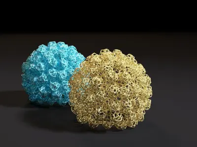 Virus crystal lamp 3D print model