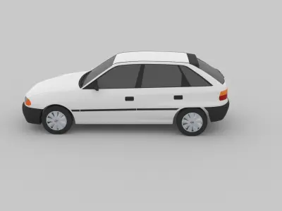 Opel Astra F 1991 Low-poly 3D model