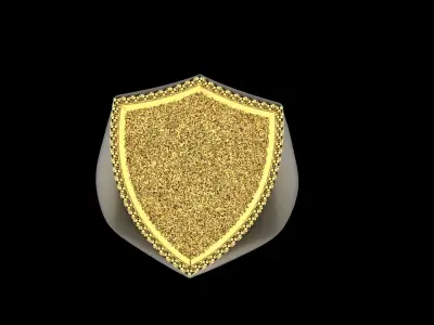 shield man  signet ring model 584 3D print model