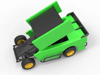 New Zealand Modified Stock car Version 2 Scale 1 to 25 3D print model