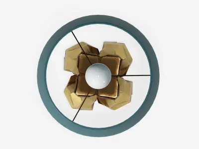 Table lamp with lampshade 06 3D model
