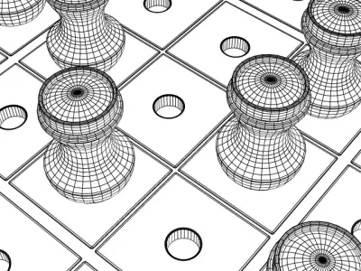 Wooden Sudoku Board 3D model