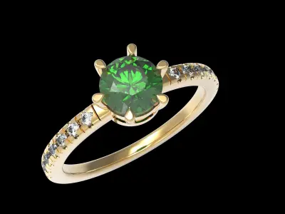 Engagement Ring 16 5mm 3D print model