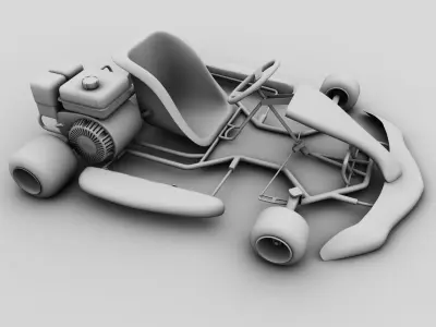 Racing Go Kart GoKart 3D model