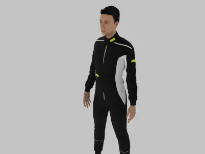 Race Driver Low-poly 3D model buy