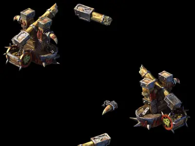 Game Steam Harbour - Damaged Crane 01 3D model