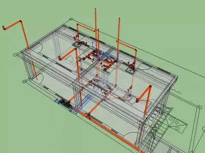 house plumbing layout 3D model