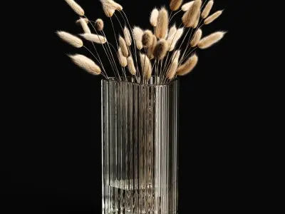 Lagurus in crystal 3D model