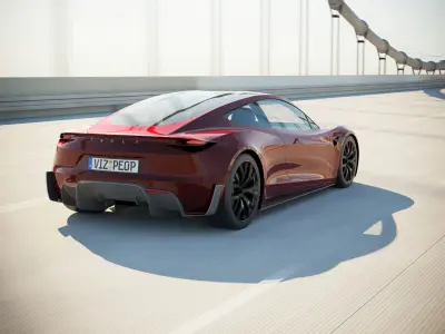 Tesla roadster electric 3D model