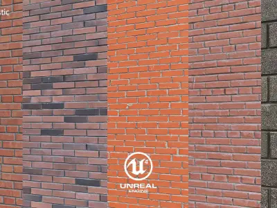 Brick rock 8k Vol1 UE4 3D model