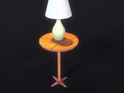 Table Lamp Low-poly 3D model