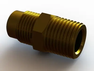 Parker Male Connector 48F Series 3D model