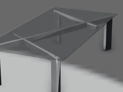 minimalist table wood Free low-poly 3D model