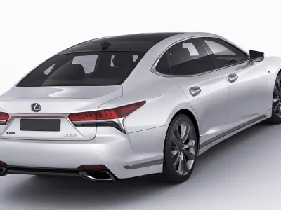 Lexus LS500 2021 hybrid and F-sport 3D model