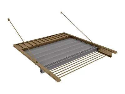 Motorized Pergola 1 Bronze 3D model